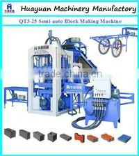 Small Semi-automatic Hollow Block Forming Machine QT3-25 Manufacturing Block Machine thumbnail-1