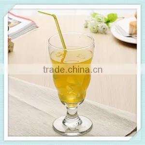 2016 Crystal Lead Free Juice Glass Cup Mouth Blowing Glass Juice Cup Soft Drinking Glass Cup With Straw thumbnail-2
