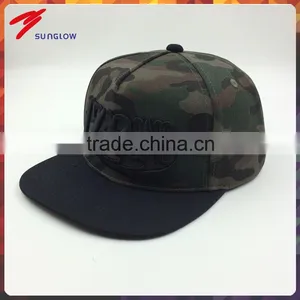 Custom Design Your Own Logo 100%cotton Camo Snapback Caps thumbnail-4