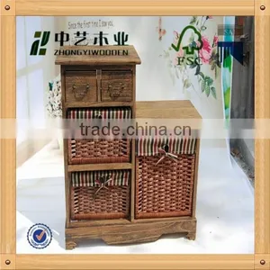 FSC&SA8000 2014 Latest Antique Design Cheap Bedroom Wooden Furniture With Cloth Baskets thumbnail-1