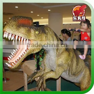 Amused Animatronic Riding Dinosaur Toys in Restaurant thumbnail-1