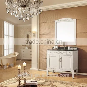 Classic Bathroom Vanity in Small and White With Single Sink WTS343 thumbnail-5