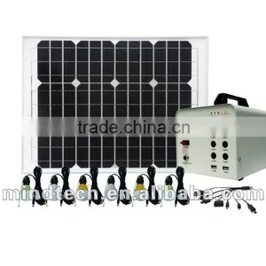 DC Portable Solar Home System for Makeshift House Backup Power With Mobile Charger thumbnail-1