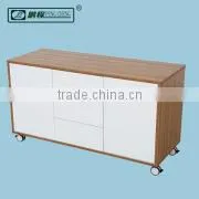 Wood Long Mobile 3 Rebound Drawer Office Storage Cabinet thumbnail-1