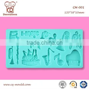 Cake Decorating Tools Instrument Shaped Fondant Cake Decoration Silicone Mold thumbnail-1