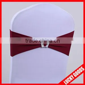 Elastic Dark Purple Wedding Lycra Chair Sashes Wholesale thumbnail-4