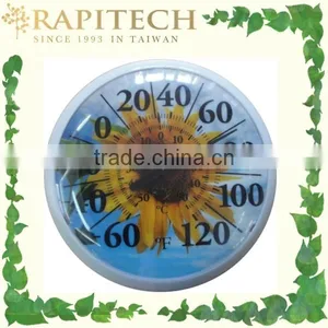 Indoor and Outdoor Decorative Wall Plastic Thermometer thumbnail-1