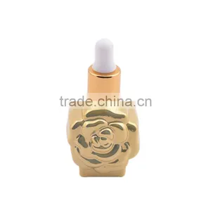 MUB 14ml Rose Shape Perfume Bottle; Easy Taking Glass Dropper Bottle;UV Gel Polish Bottle thumbnail-3