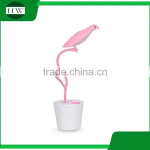 Plastic Bird Folding Eye Protection Usb Rechargeable Dimmable Led Study Reading Desk Table Night Light Lamp With Pen Container thumbnail-5