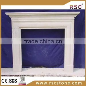 White Cultured Marble Electric Fireplace Surround for Wholesale thumbnail-1
