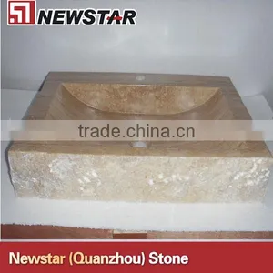 Travertine Pedestal Sink Design thumbnail-1