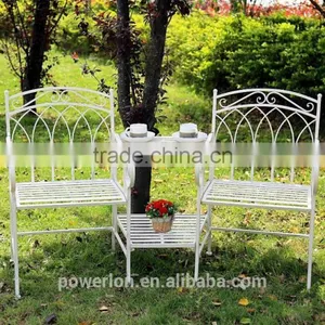 Wrought Iron Arm Chair Outdoor Garden Use Antique Vintage Style thumbnail-3