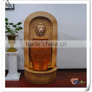 Beautiful Resin Decorative Lion Head Wall Fountain thumbnail-1