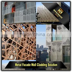 Decorative Hollow Powder Coated Exterior Modern Building Aluminium Facade thumbnail-4