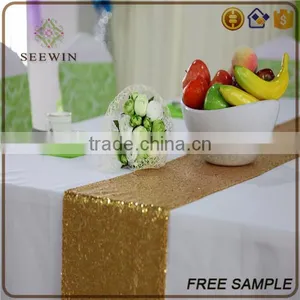 Best Quality Luxury Rectangale Square Quilted Sequin Table Runners thumbnail-2