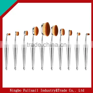 Newest Hot Sell Oval Tooth Brush Makeup Brush Set 10 Pcs / 5 Pcs Golden Beauty Makeup Brushes thumbnail-1