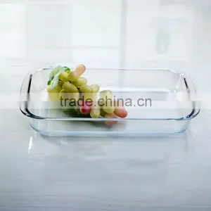 3.5L Large Transparent Heat Resistant Microwave Oven Glass Plate for Baking thumbnail-3
