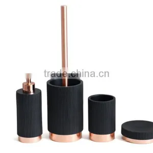 White Metal Bath Concrete Bathroom Accessory Sets thumbnail-2