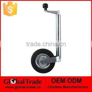 42mm Heavy Duty Telescopic Trailer Jockey Wheel With Clamp Fully Assembled Tyre..A1705. thumbnail-1