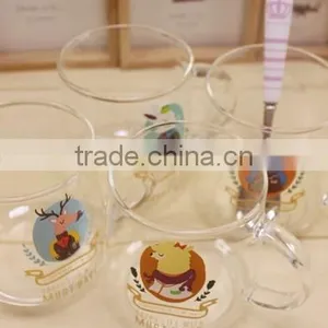 Hand Made Glass Hot Chocolate Mugs With Handle thumbnail-2