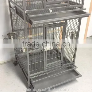190cm Twin Double Parrot Aviary Bird Cage With Play Roof Top Ladder thumbnail-5