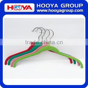 New Arrival ABS Plastic Velvet Hanger for Dresses/Suits With Notches Black as Customized Color thumbnail-4