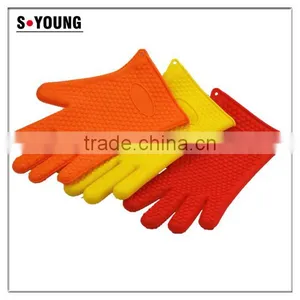 11030 Silicone Heat Resistant Grilling BBQ Gloves for Cooking, Baking, Smoking & Potholder thumbnail-3