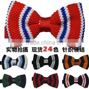 2015 New Arrival Knitted Fabric New Men's Knitted Bow Tie The Fashion Leisure Multicolor Butterfly Ties Bow Tie thumbnail-1