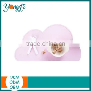 Baby Kids Silicone Cloud Placemat Dinnerware Table Mat Washable Portable Placemat thumbnail-2