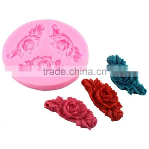 DIY Silicone Cake Mold Chocolate Chip Cake Mold Baking Tool Cake Decorating 3 Flower With Leaf Flower Shape 1688 Agent thumbnail-2