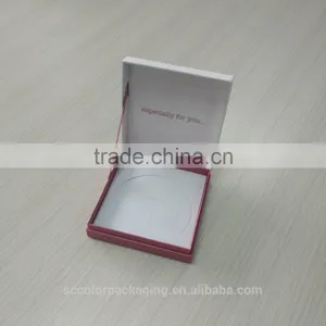Hot Selling Pink Cardboard Velvet Jewelry Packaging Box thumbnail-4
