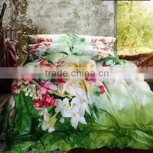 Hot Selling New Design 100 Cotton Digital Printed Flat Bed Sheet / Fitted Sheet thumbnail-1