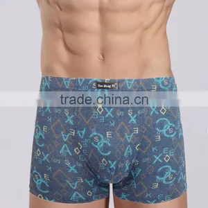 Colorful Printed Underwear Men Boxers Bamboo Fabric Men Panties thumbnail-4