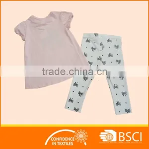 New Summer Boutique Soft Cotton Baby Girl Kids Clothing Set thumbnail-2