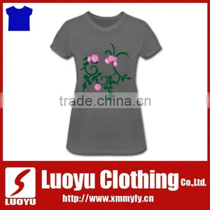 2017 Womens Fashion High Quality Polyester o Neck Soft T-shirt thumbnail-1
