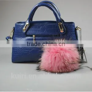 Factory Supply 100% Real Raccoon Fur Pompoms Luxurious Fur Balls Genuine Fur Pom Pom for Bag Hats Cap Scarf Gloves Attached the thumbnail-4
