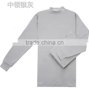 Customize Middle Collar 100%cotton Mens Ladies Thermal Underwear Clothes Set thumbnail-3