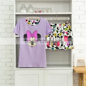 China Supplier Manufacturer 100% Cotton Cute Print Summer Young Girls Nightshirts thumbnail-3