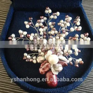 Natural Freshwater Pearl Brooch Brooches Hand-woven Fashion thumbnail-2