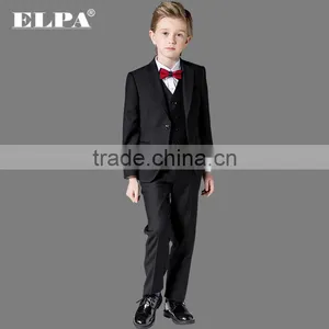 ELPA NXB0083 British Style Slim Black Fancy 3 Piece Designer Kids Boys Suits thumbnail-3