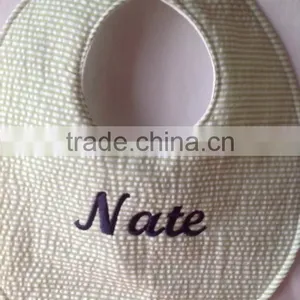 New Arrival Baby Shower Gift Seersucker Bib thumbnail-6