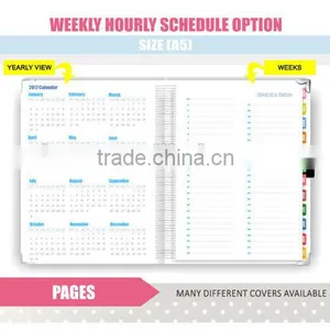 Greyboard Cover Spiral Planner Custom, Personal Diary Planner With Gold Corner thumbnail-2