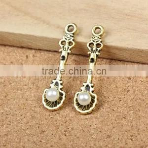 Glass Pearl Zinc Alloy Pendants Pearl Gift Set Cage Pendants for Pearls Oyster With Pearl thumbnail-2