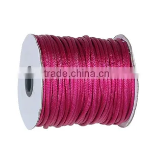 Polyamide Nylon Jewelry Thread Cord Fuchsia 3mm thumbnail-1
