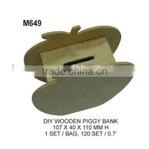 M649 DIY WOODEN PIGGY BANK thumbnail-1