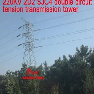 MEGATRO 220KV 2D2 SJC4 Double Circuit Tension Transmission Tower thumbnail-1