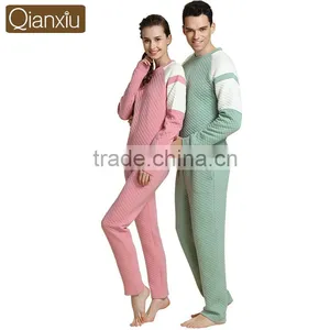 Logo Printed Qianxiu Cotton and Modal Wholesale Ladies Winter Sleepwear thumbnail-2