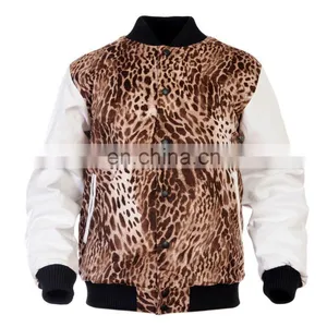 Fashion Cotton and Spandex Leopard Printed Cuff Slim Blazer Jacket 2016 Design thumbnail-2