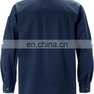 High Quality Construction 100 Cotton Work Shirts Anti Static fr Safety Work Shirt thumbnail-2
