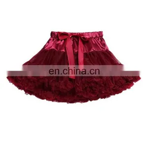 2015 New Pattern Fluffy Tutu Skirt for Girls Fashion Wine Red Baby Girls Birthday Skirt thumbnail-1